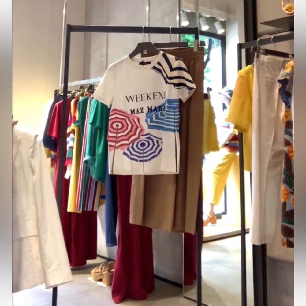 SOLD! Weekend Max Mara Label-cut Cotton T-shirt with Print Size: Various - Picture 8 of 14